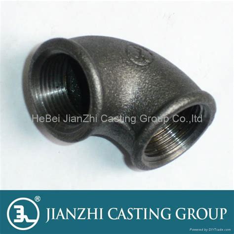 90 Elbow Malleable Iron Pipe Fittings Hotdipped Galvanzined Black 090 Jianzhi China