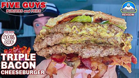 Five Guys Triple Bacon Cheeseburger Review Best Burger Ever