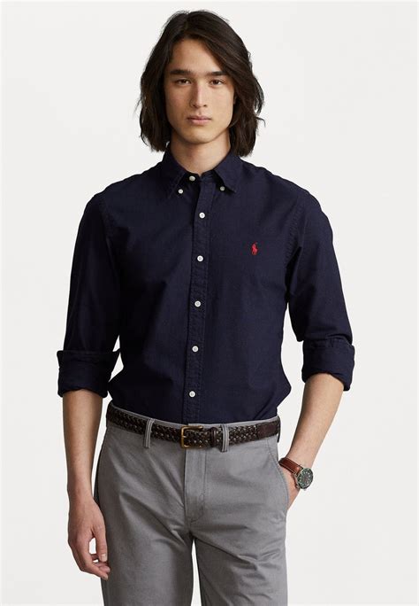 Polo Ralph Lauren Slim Fit Oxford Shirt Košeľa Navy Tmavomodrá