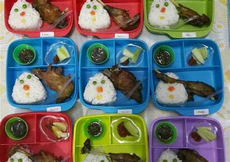 Resep Bekal Anak Bento Nasi Bebek Maknyuus😍😘👍 Oleh Bunda Eka79 😊