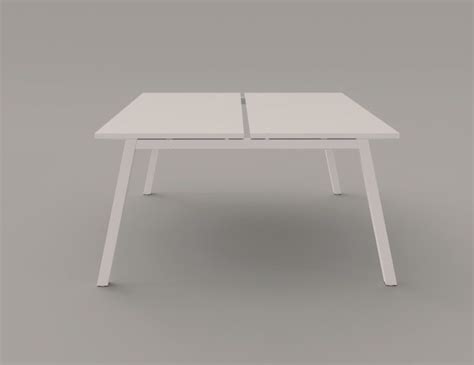 Bureau Bench 2 Personnes PARTAGE Blanc Open Space Mobilier Bureau