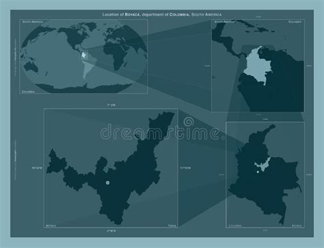 Boyaca, Colombia. Described Location Diagram Stock Illustration ...