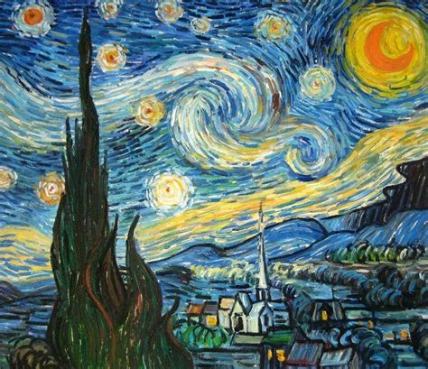 La Noche Estrellada De Sterrennacht Vincent VanGogh 1889 Starry