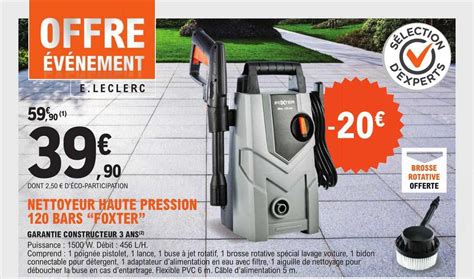 Promo Nettoyeur Haute Pression 120 Bars Foxter Chez E Leclerc