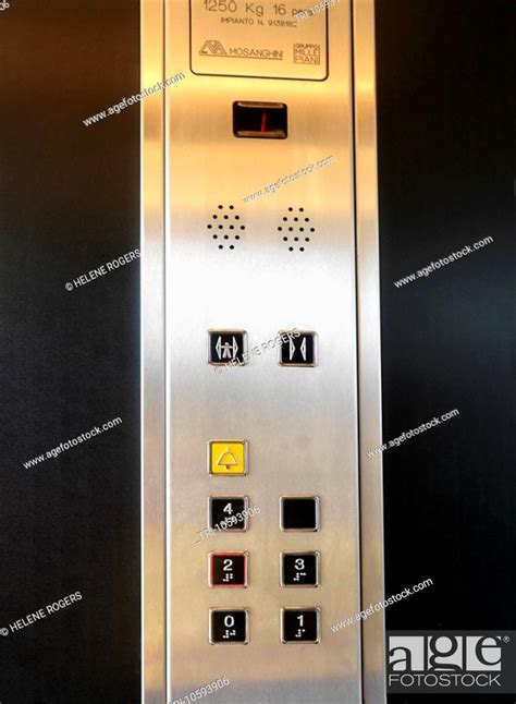 Lift Control Panel Showing Weight Limit And Floor Numbers In Braille