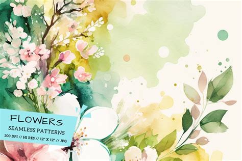 Watercolor Spring Floral Background Floral 2478295