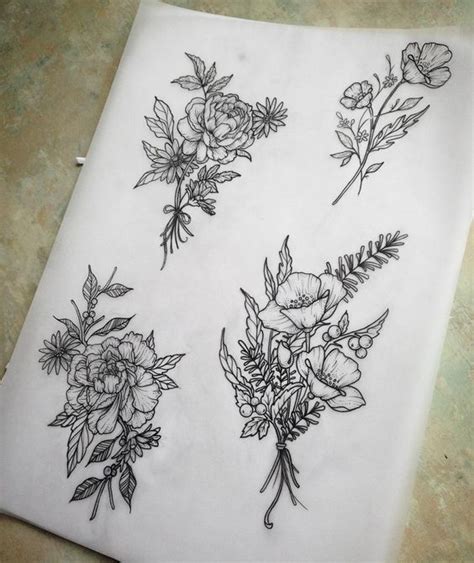 Sketch Flower Tattoo at PaintingValley.com | Explore collection of Sketch Flower Tattoo