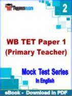 WB TET Paper 1 Primary Teacher Test PDF Book In English Mock Test