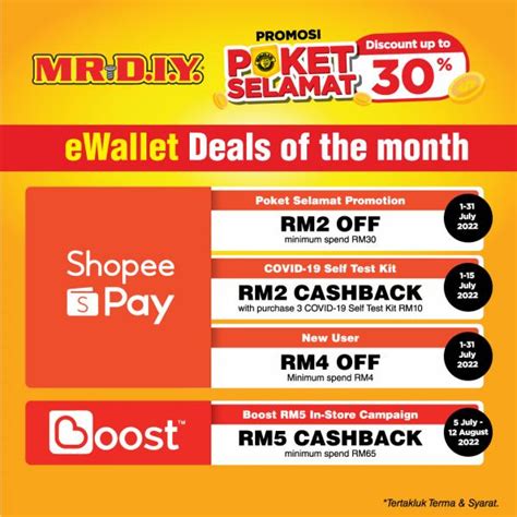 MR DIY EWallet Promotion Up To RM5 Cashback 1 Jul 2022 12 Aug 2022