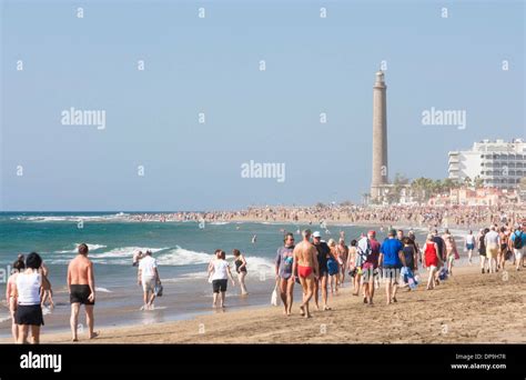 Maspalomas Beach And Faro Lighthouse Gran Canaria Canary Islands