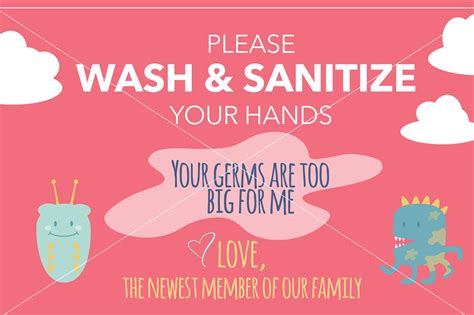 Wash Your Hands Tent Sink Sign PRINTABLE INSTANT DOWNLOAD - Etsy