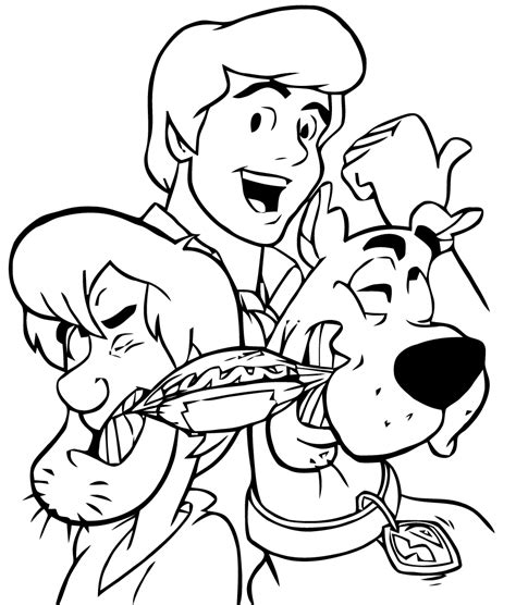 Image of Scooby doo to download and color - Scooby Doo Coloring Pages for Kids