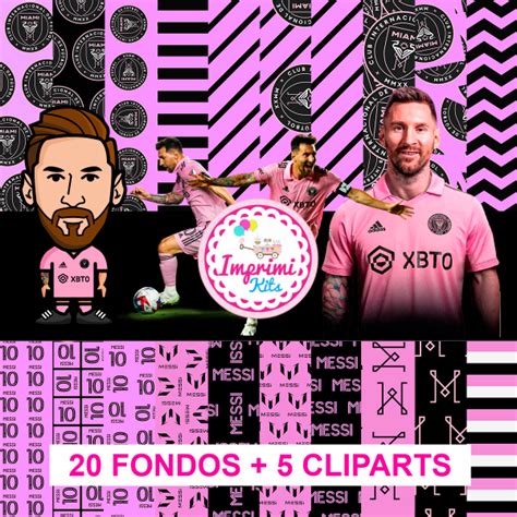 Kit Cliparts Y Fondos Png Inter Miami Fútbol Messi Regalos 575