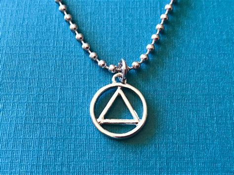 Recovery Ts Alcoholics Anonymous Necklace Aa Pendant Etsy