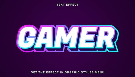 Premium Vector Gamer Editable Text Effect In D Style