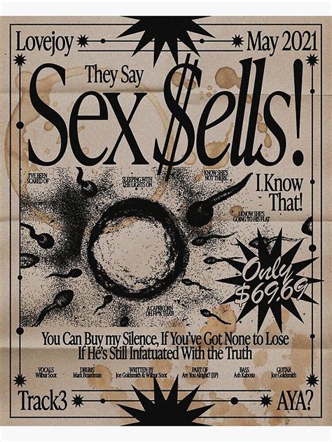 Sex Sells Lovejoy Poster For Sale By Johnsonnaderx Redbubble