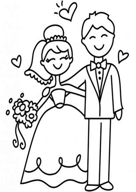 Free & Easy To Print Wedding Coloring Pages - Tulamama