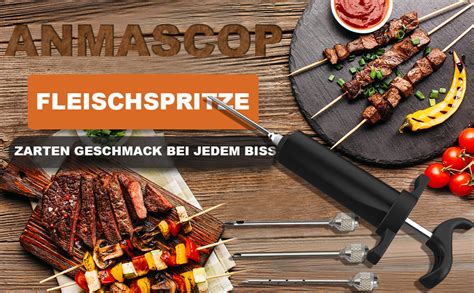 Anmascop Fleischspritze Marinadenspritze Bbq Bratenspritze