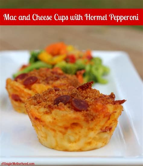 Mac And Cheese Cups With Hormel Pepperoni Recipe Recipe Mac And Cheese Cups Pepperoni