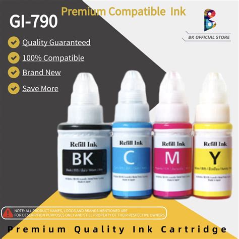 Canon Ink Set GI 790 Refill Ink Compatible For Canon PIXMA G2010 G3010