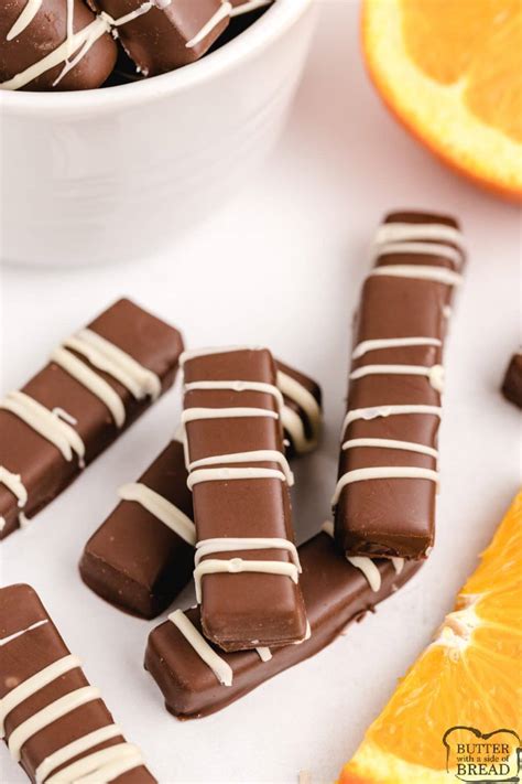 Homemade Chocolate Orange Sticks Butter With A Side Of Bread