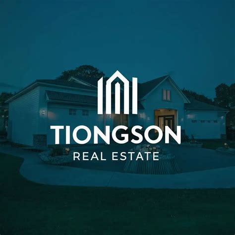 Logo Design For Tiongson Real Estate Modern House Icon With Elegant