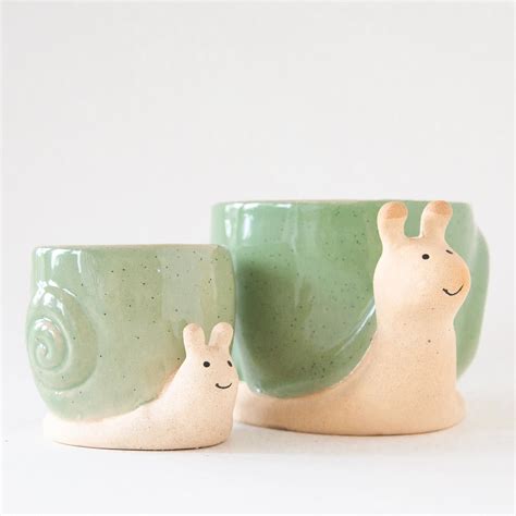 Snail Planter Lagoon Pigment