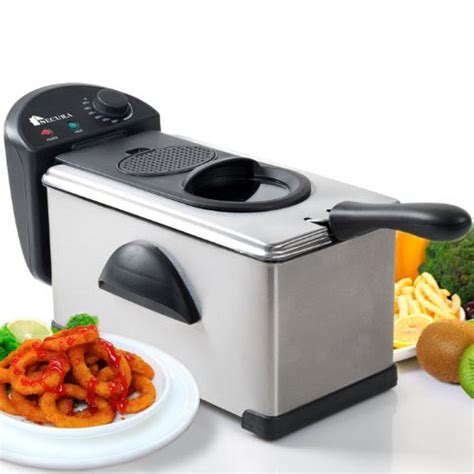 Turkey Deep Fryer Secura 3l13 Cup 1500 Watt Stainless Steel Electric