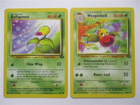 Bellsprout 49 64 Weepinbell 48 64 Jungle 2 Pokemon Card X2 WOTC EBay