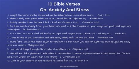 10 Bible Verses For Anxiety And Stress Smart Church Management