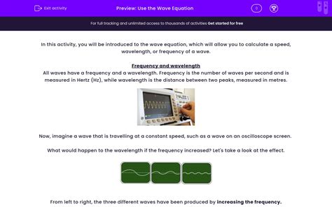 Use The Wave Equation Worksheet Edplace