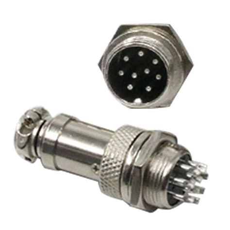 1set Gx16 2 3 4 5 6 7 8 9 10 Pin Aviation Connector Socket Plug Metal Male Female 16mm Circular