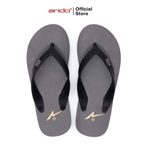 Jual Ando Official Sandal Jepit Hawaii Lucky Pria Dewasa Abu Abu