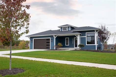 Modern Ranch With Bayou Blue Siding Contemporary Exterior Grand