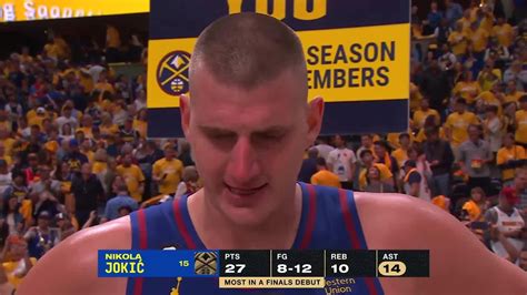 I Dont Need To Score To Affect The Game Nikola Jokic Talks After Historic Finals Debut