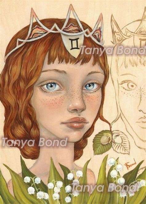 Gemini Girl Surreal Pop Fantasy Art Portrait By Tanyabond Zodiac Sign