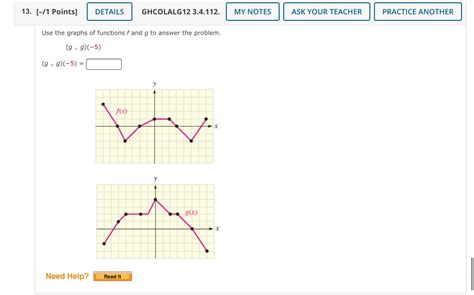 Solved Use The Graphs Of Functions F And G To Answer The Chegg