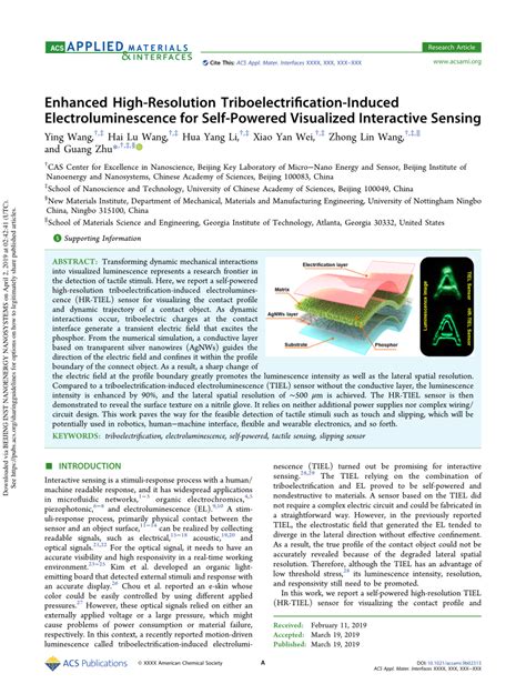 Pdf Enhanced High Resolution Triboelectrification Induced