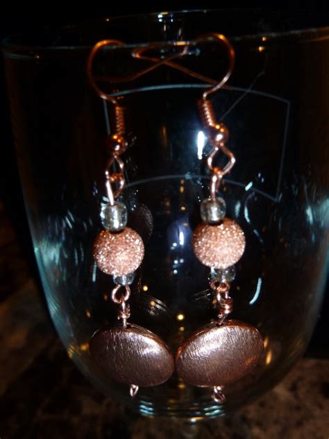 Copper Lady Earrings Dangle Earrings With Copper Beads Etsy