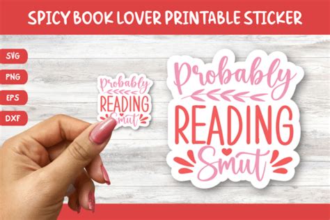 Printable Spicy Book Lover Sticker 6 Graphic By Sundiva Design