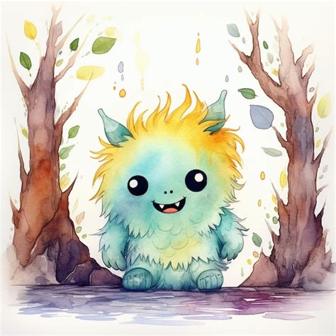 Premium Ai Image Colorful Monster Whimsy Vibrant Imagination