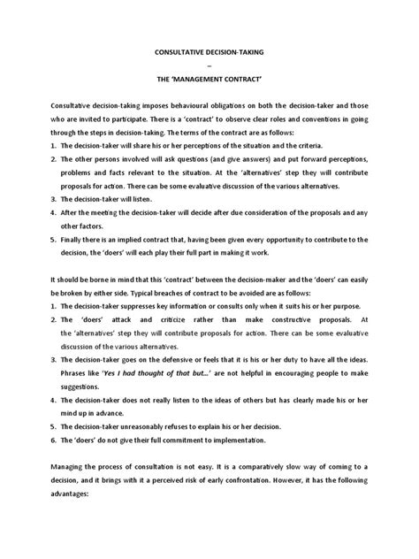 Consultative Decision Pdf Decision Making Cognitive Psychology