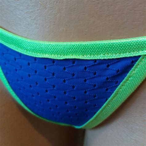 Micro Bikini Thong Royal Blue Micro Thongs Sexy Lingerie Etsy