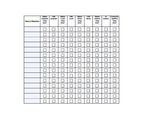 daily medication log sheet download - Excel Templates - Excel Templates