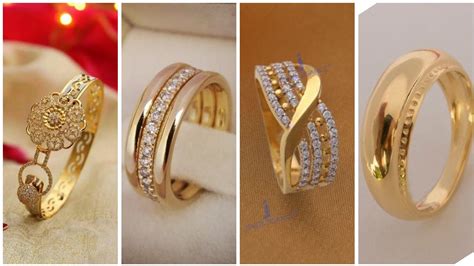 Simple Gold Ring Design 2021 Light Weight Gold Ring Design For Ladies And Girls And Womens Youtube