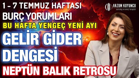 1 7 TEMMUZ HAFTASI BURÇ YORUMLARI YENGEÇ YENİ AYI GELİR GİDER DENGESİ