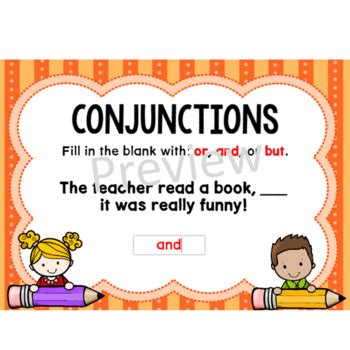 Conjunctions Compound Sentences Activity Grammar Boom Cards Task