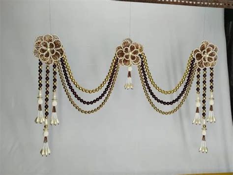 Golden/White Decorative Beads Door Toran at Rs 1399/piece in Thane | ID ...