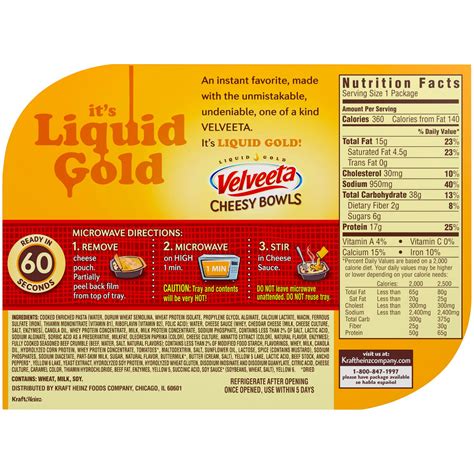 Velveeta Cheese Ingredients Label - Ythoreccio