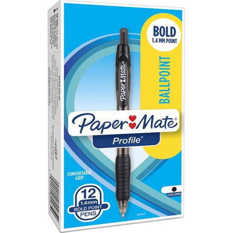 Paper Mate Retractable Profile Ballpoint Pens Bold Pen Pap89465 Pap